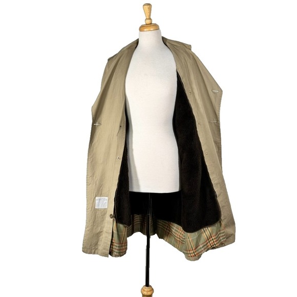 Marshall Field Company Mens‎ Trench Coat Fur Lined 38R - Picture 7 of 11